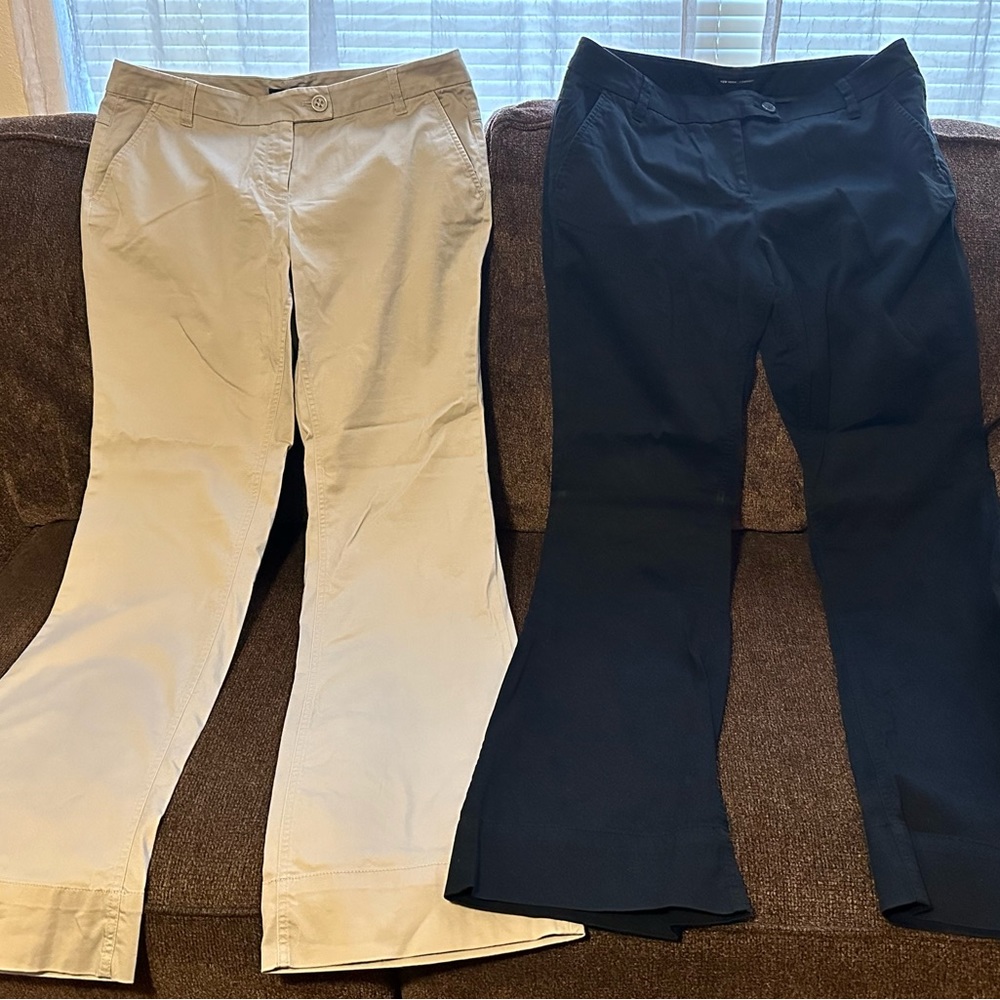 Set of 2 Barely Worn Ladies New York & Company Size 12 Tall Pants Flare Leg Pant
